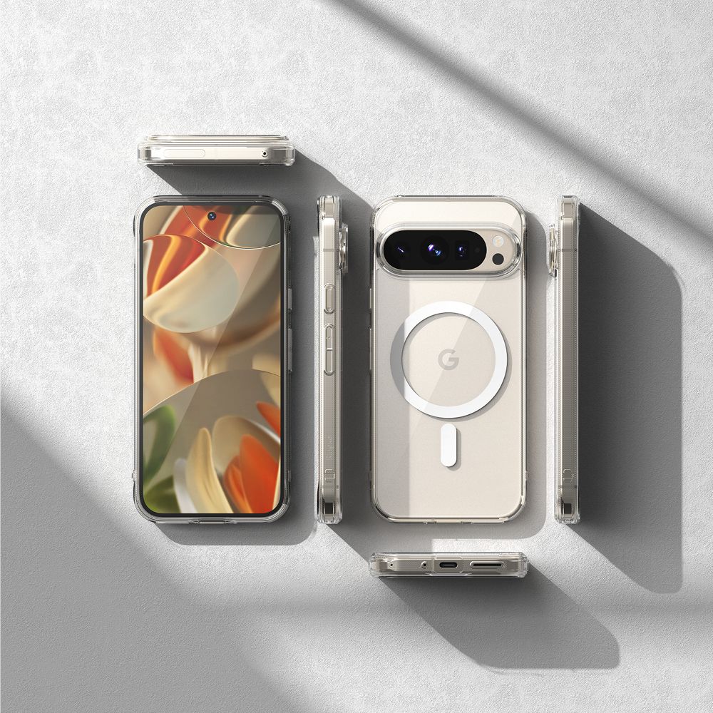 Etui Ringke Fusion Magnetic do Google Pixel 9 / Pixel 9 Pro, przezroczysto-białe